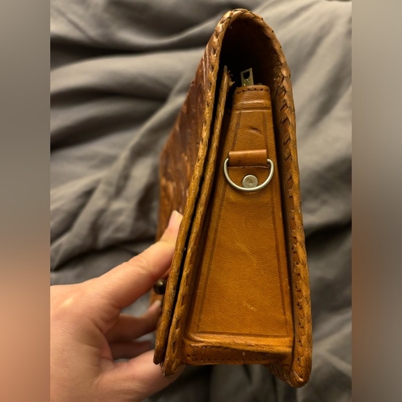 Hand Tooled Genuine Leather Bag c.1960-70s - Picture 8 of 12